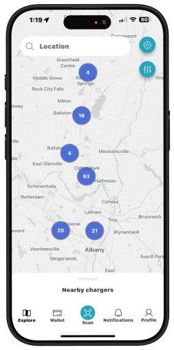 Nearby Chargers Map
